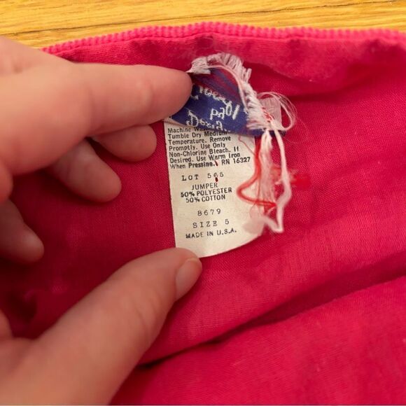 Vintage Design by GoodLad pink corduroy overall dress - Picture 6 of 6